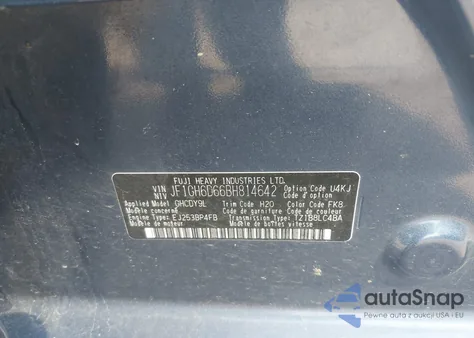 2011 Subaru Impreza Outback Sport из США, поврежденный, VIN JF1GH6D66BH814642